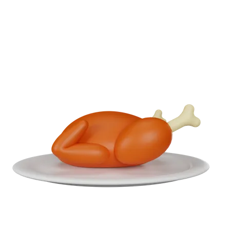 Poulet grillé  3D Icon