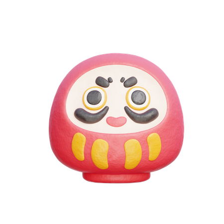 Poupée daruma  3D Icon