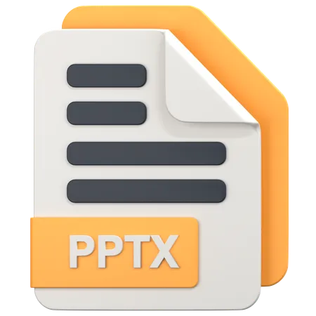 Pptx File  3D Icon