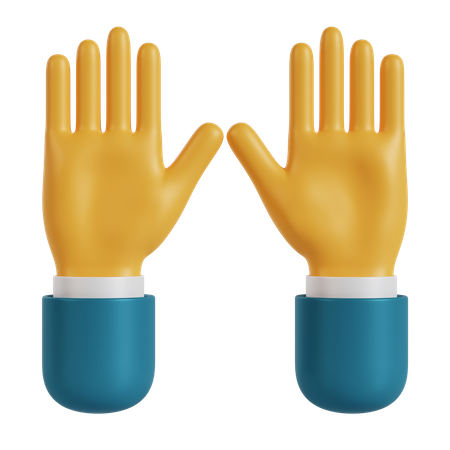 Praise Hand Gesture  3D Illustration