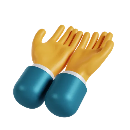 Pray Hand Gesture  3D Illustration