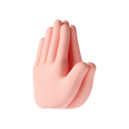 Prayer hand gesture  3D Illustration