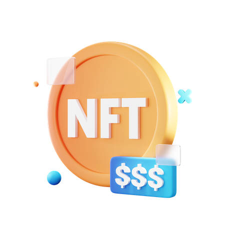 Preço da moeda nft  3D Icon