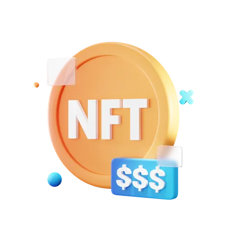 Preço da moeda nft  3D Icon