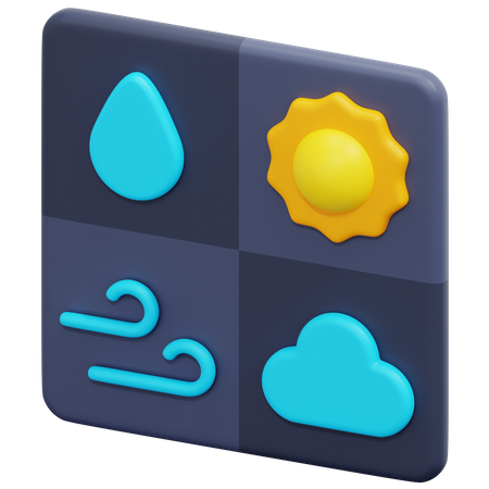 Pronóstico del tiempo  3D Icon