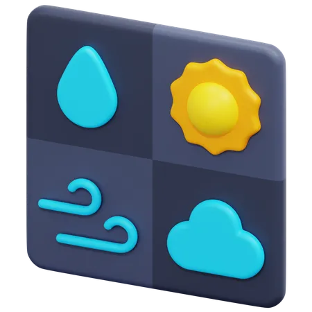 Pronóstico del tiempo  3D Icon