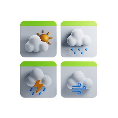 Pronóstico del clima  3D Icon