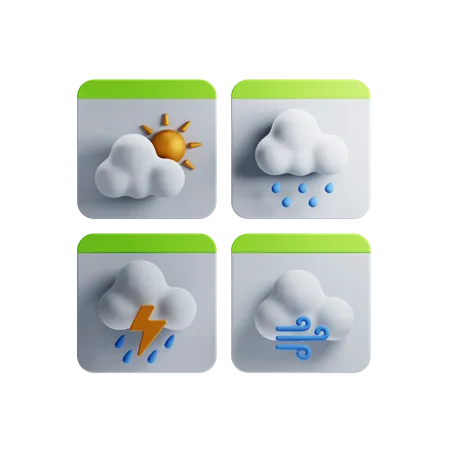 Pronóstico del clima  3D Icon