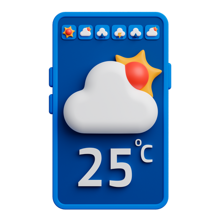 Pronóstico del tiempo  3D Icon