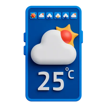 Pronóstico del tiempo  3D Icon