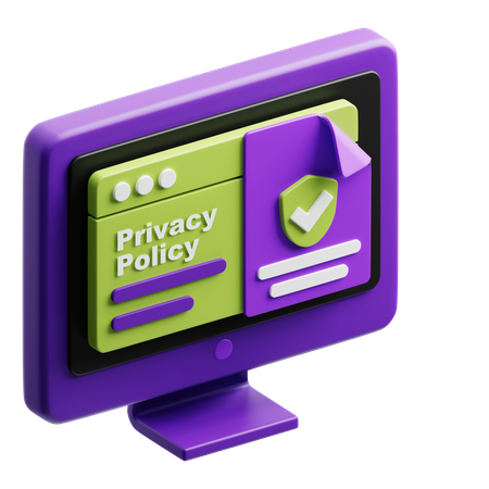 Privacy Policy  3D Icon