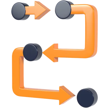 Process Diagram  3D Illustration