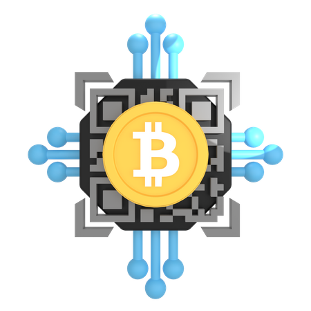 Processador bitcoin  3D Icon