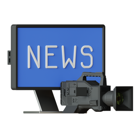 Producción de noticias  3D Icon