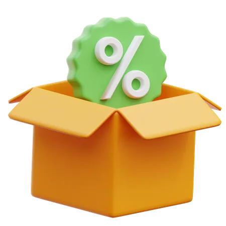 Product Discount Box  3D Illustration