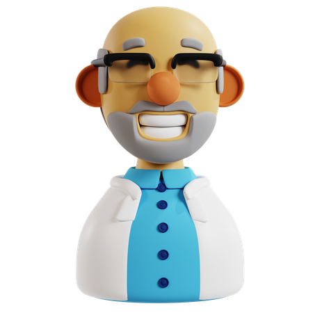 Icono de avatar de profesor  3D Icon