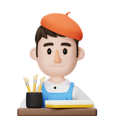 Profesor de arte  3D Icon