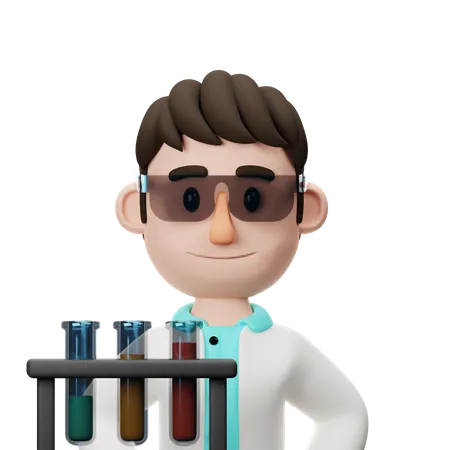 Profesor de ciencias  3D Icon