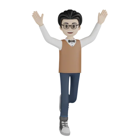 Feliz profesor  3D Illustration