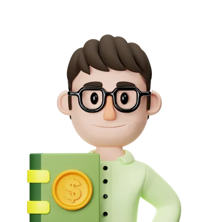 Profesor de economia  3D Icon