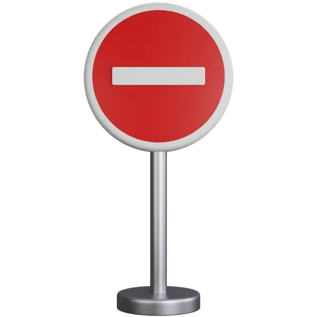 Prohibited Pole  3D Icon