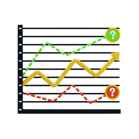 Pronóstico de tendencia  3D Icon