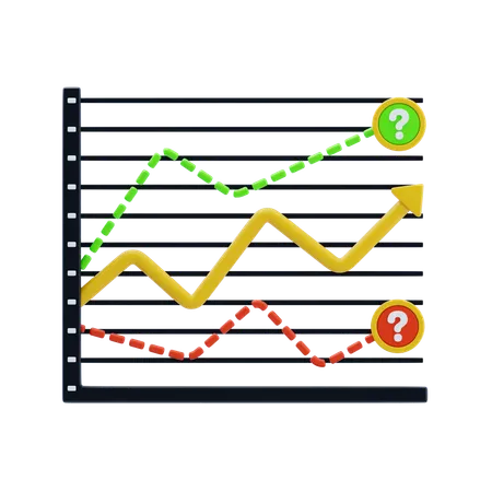 Pronóstico de tendencia  3D Icon