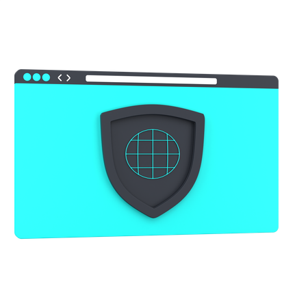 Protección web  3D Icon