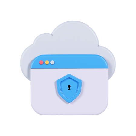 Protection des données dans le cloud  3D Icon