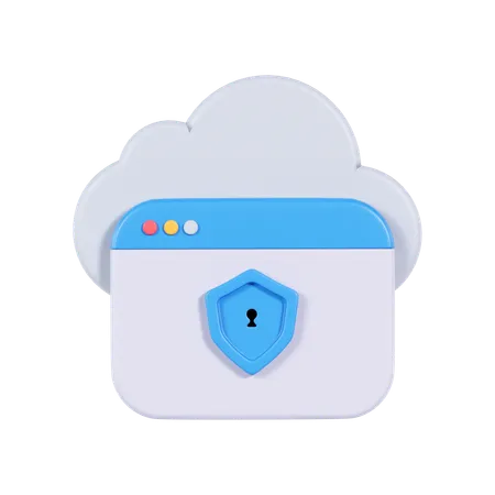 Protection des données dans le cloud  3D Icon