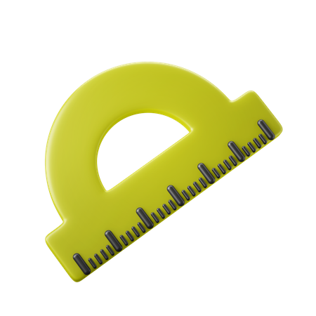 Protractor Ruler  3D Illustration