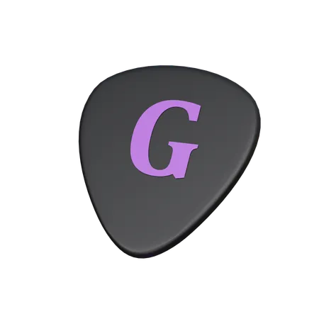 Púa de guitarra  3D Icon