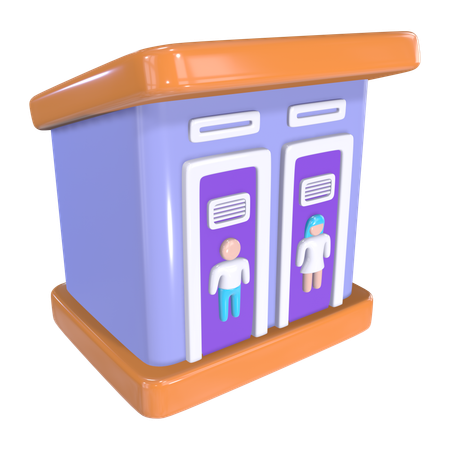 Public Toilet  3D Icon