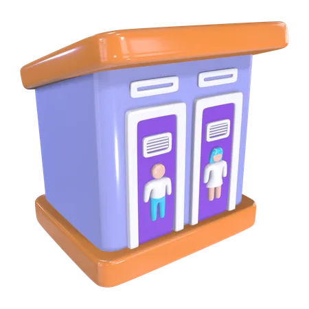 Public Toilet  3D Icon