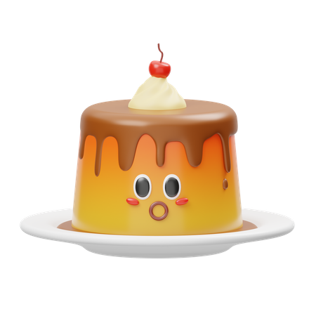 Pudding  3D Illustration