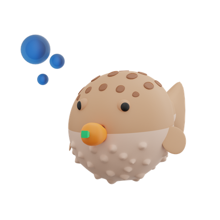 Puffer Fish  3D Illustration