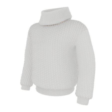 Pull blanc pelucheux  3D Icon