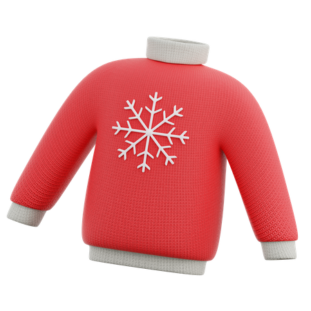 Pull flocon de neige  3D Icon