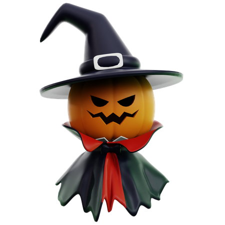 Pumpkin Witch  3D Icon