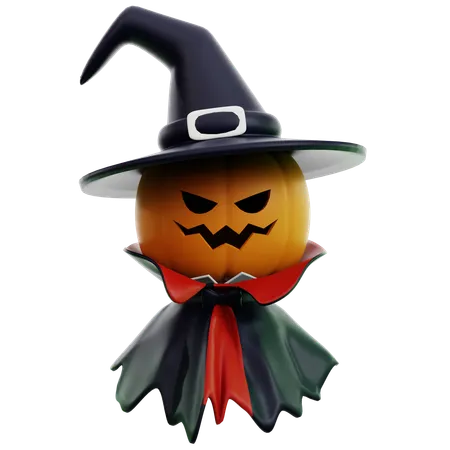 Pumpkin Witch  3D Icon