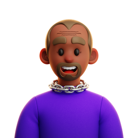 PURPLE SHIRT MAN  3D Icon