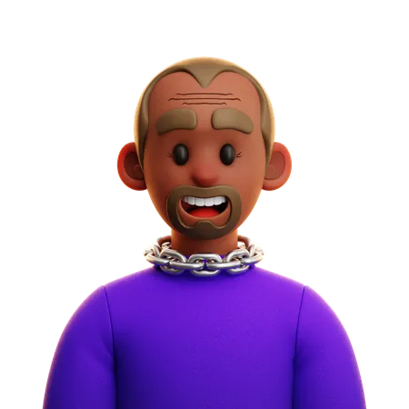 PURPLE SHIRT MAN  3D Icon