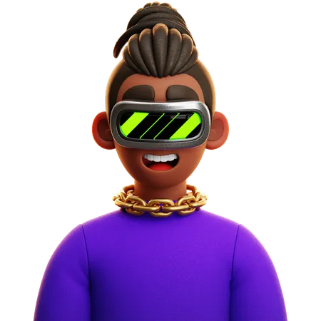 PURPLE SHIRT MAN  3D Icon