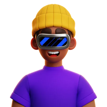 PURPLE SHIRT MAN  3D Icon