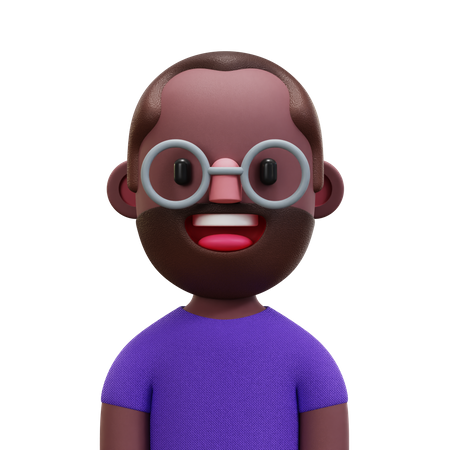 Purple Shirt Man  3D Icon