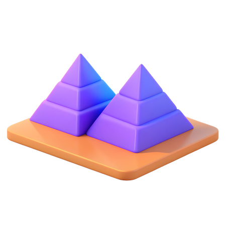 Pyramids of Giza  3D Icon