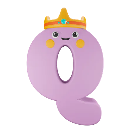 Q Alphabet  3D Illustration