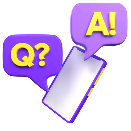 Q And A Mobile  3D Icon