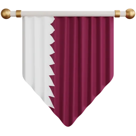 Qatar Flag  3D Icon