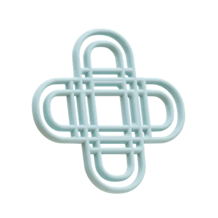 Quad Wireframe Arches  3D Illustration